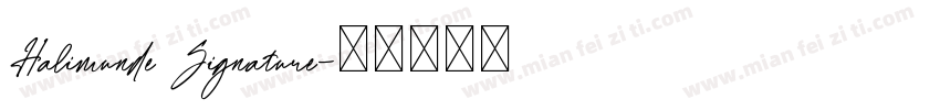 Halimunde Signature字体转换